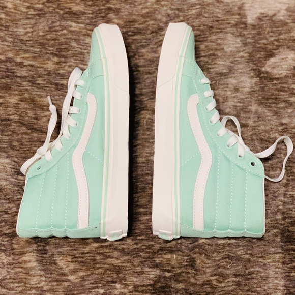 Vans Shoes - High top vans mint color
